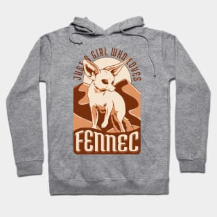 Just A Girl Who Loves Fennec Fox Vintage Retro Hoodie